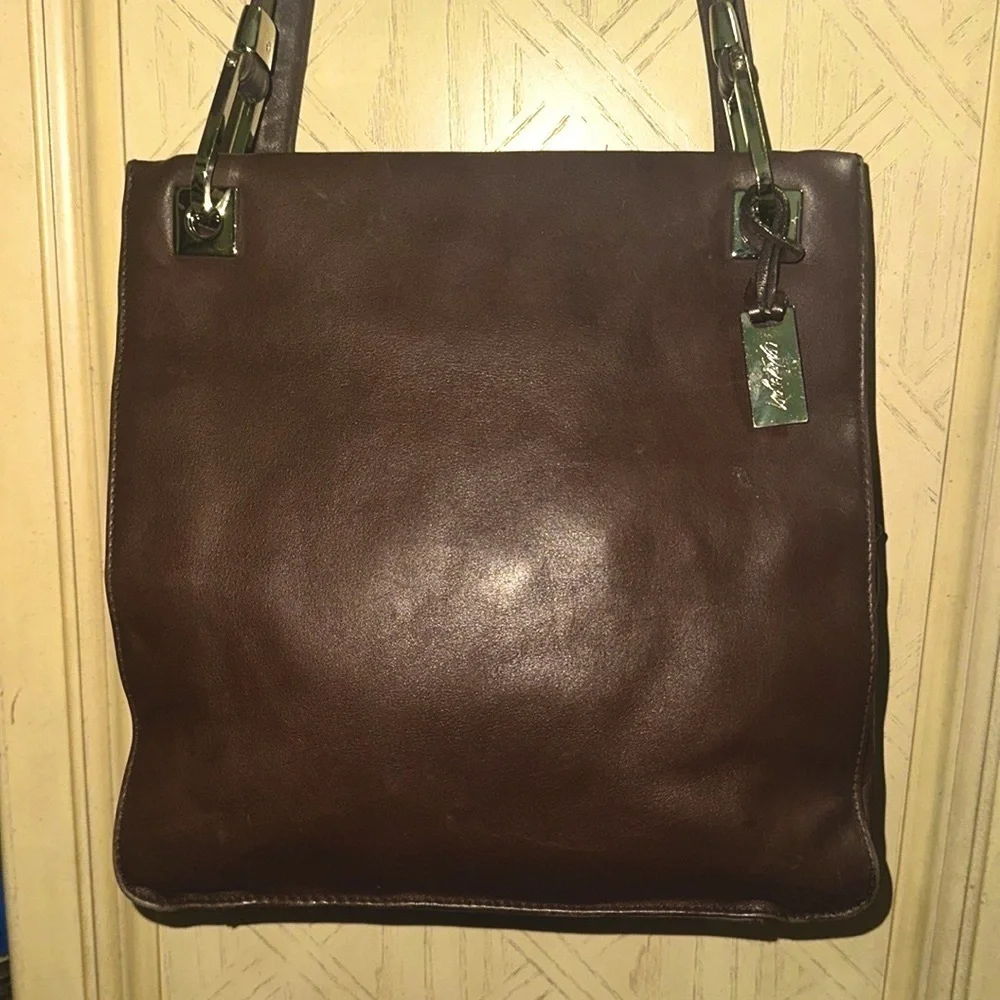 Elegant Brown Leather unisex Bag (NWOT )